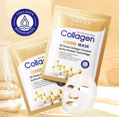 SUPER PROMO CAJA X 30 UNDS MASCARILLAS DE COLÁGENO - SADOER
