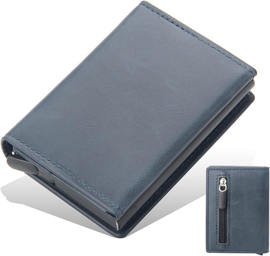 TARJETERO MAGNÉTICO DE CUERO ELEGANTE