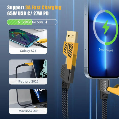 CABLE MULTIFUNCIONAL PARA TODO TIPO DE CELULAR - CARGA RÁPIDA