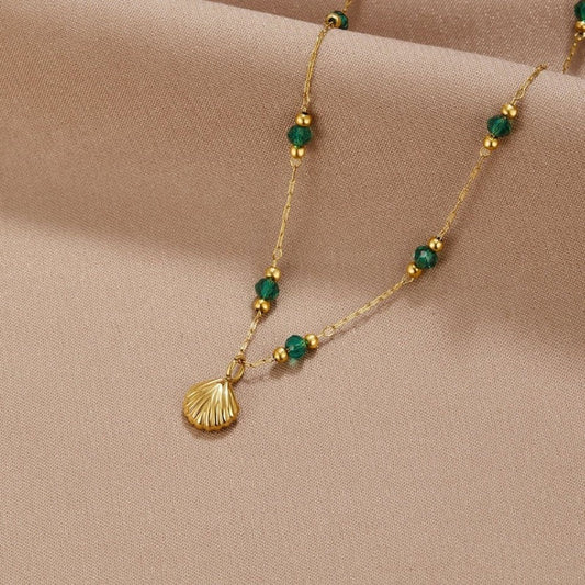 COLLAR COLGANTE DE PERLAS CON CADENA FINA