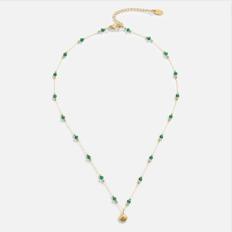 COLLAR COLGANTE DE PERLAS CON CADENA FINA